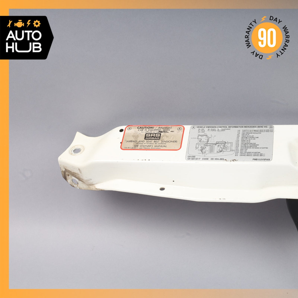 90-02 Mercedes R129 600SL SL500 500SL 300SL Upper Radiator Support Tie Bar OEM - photo 4