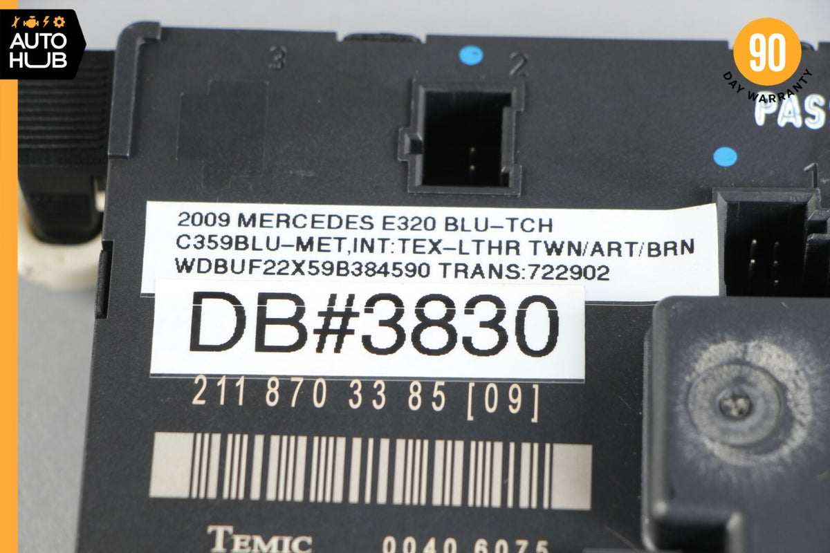 07-09 Mercedes W211 E320 E350 E550 Rear Left Door Control Module 2118703385 OEM - photo 8