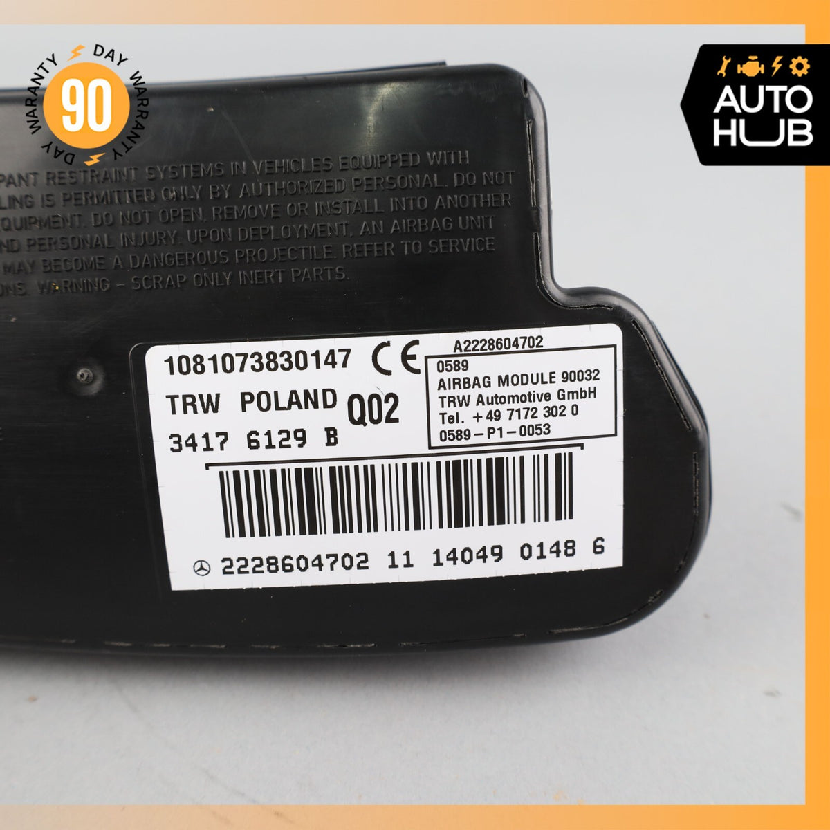 14-15 Mercedes W222 S550 S600 Front Left Driver Side Seat Airbag SRS OEM - photo 9