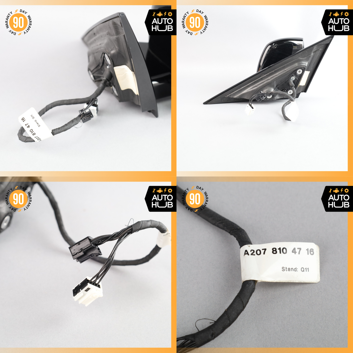 10-17 Mercedes W207 E350 E550 Right Side Rear View Door Mirror White OEM 86k - photo 22