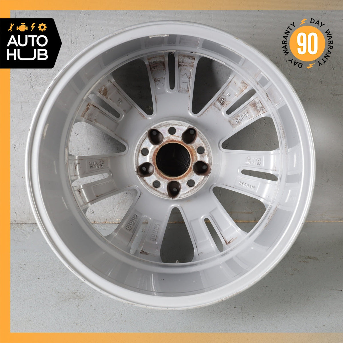 Mercedes W221 S400 S550 CL550 8.5 x 18 18" Wheel Rim Silver 2214017402 OEM - photo 13
