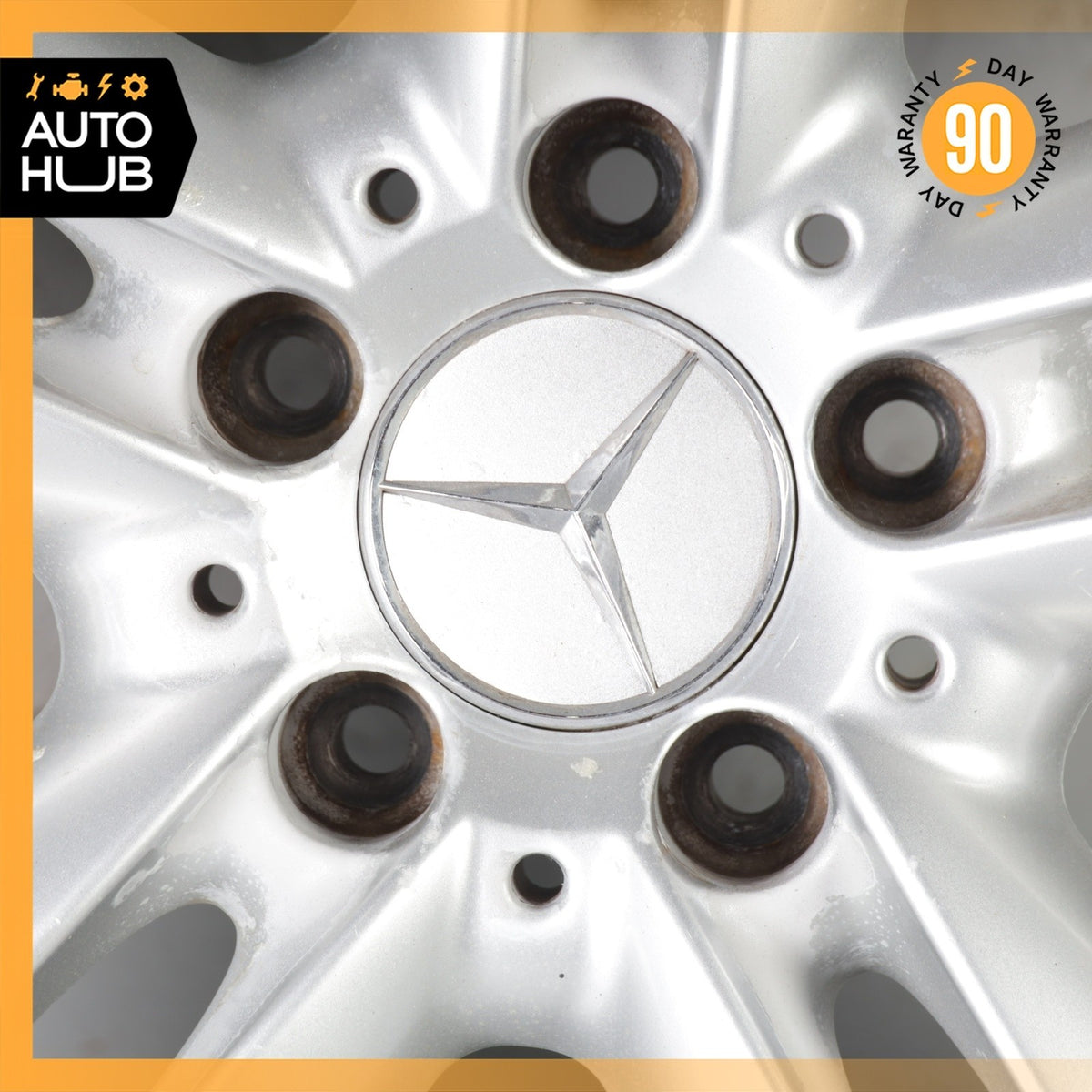 Mercedes W209 CLK350 SLK350 8.5 X 17 17" Rear Wheel Rim Silver 2094014302 OEM - photo 6