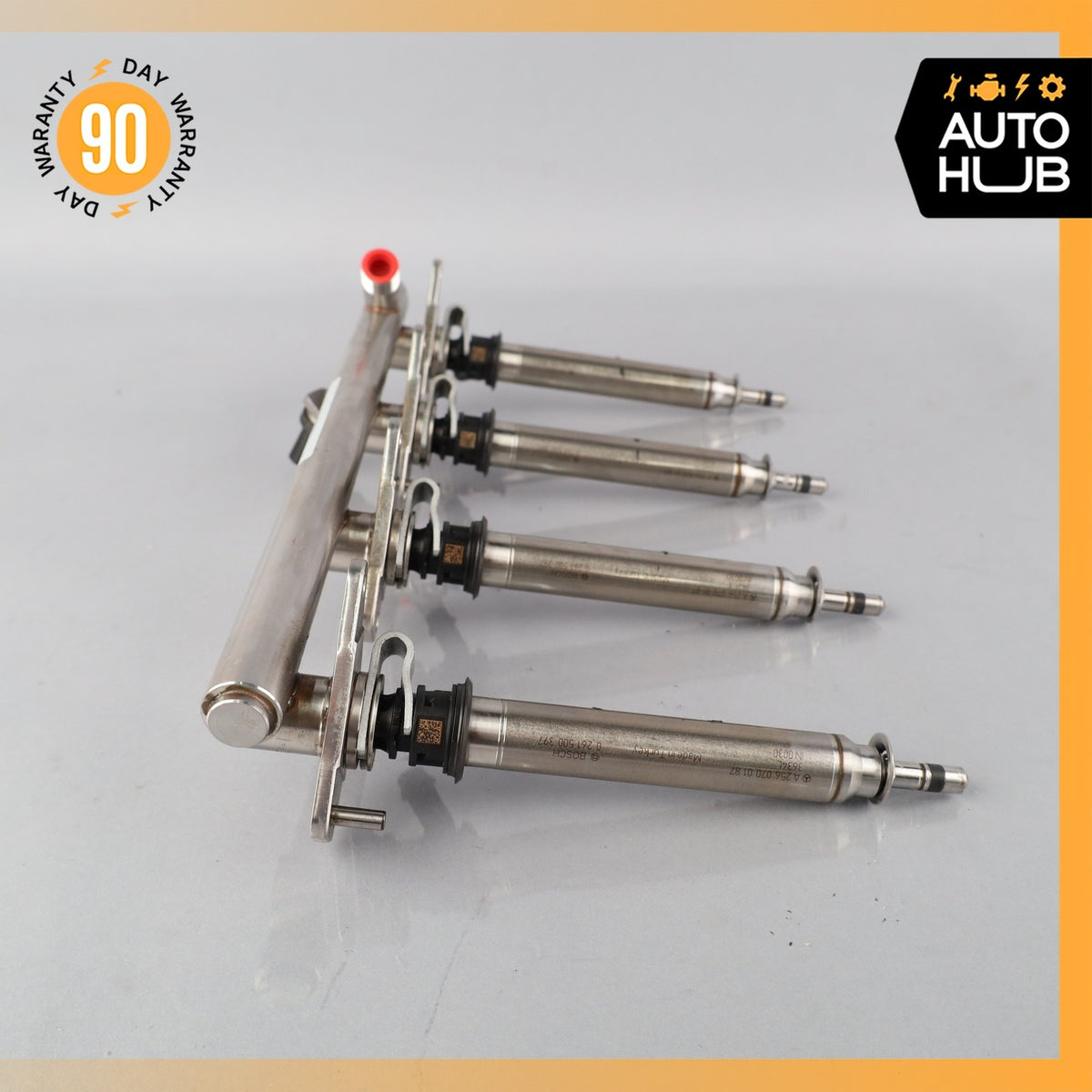 15-23 Mercedes W205 C63 AMG Right Side Fuel Rail Line w/ Injectors OEM 39k - photo 10