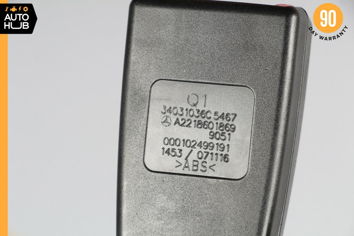 07-14 Mercedes W216 CL550 S550 Front Right Passenger Seat Belt Buckle Black OEM - photo 9