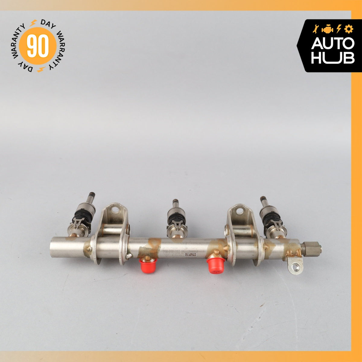 14-18 Porsche Macan Cayenne Fuel Injection Rail Line w/ Injectors Right OEM - photo 7