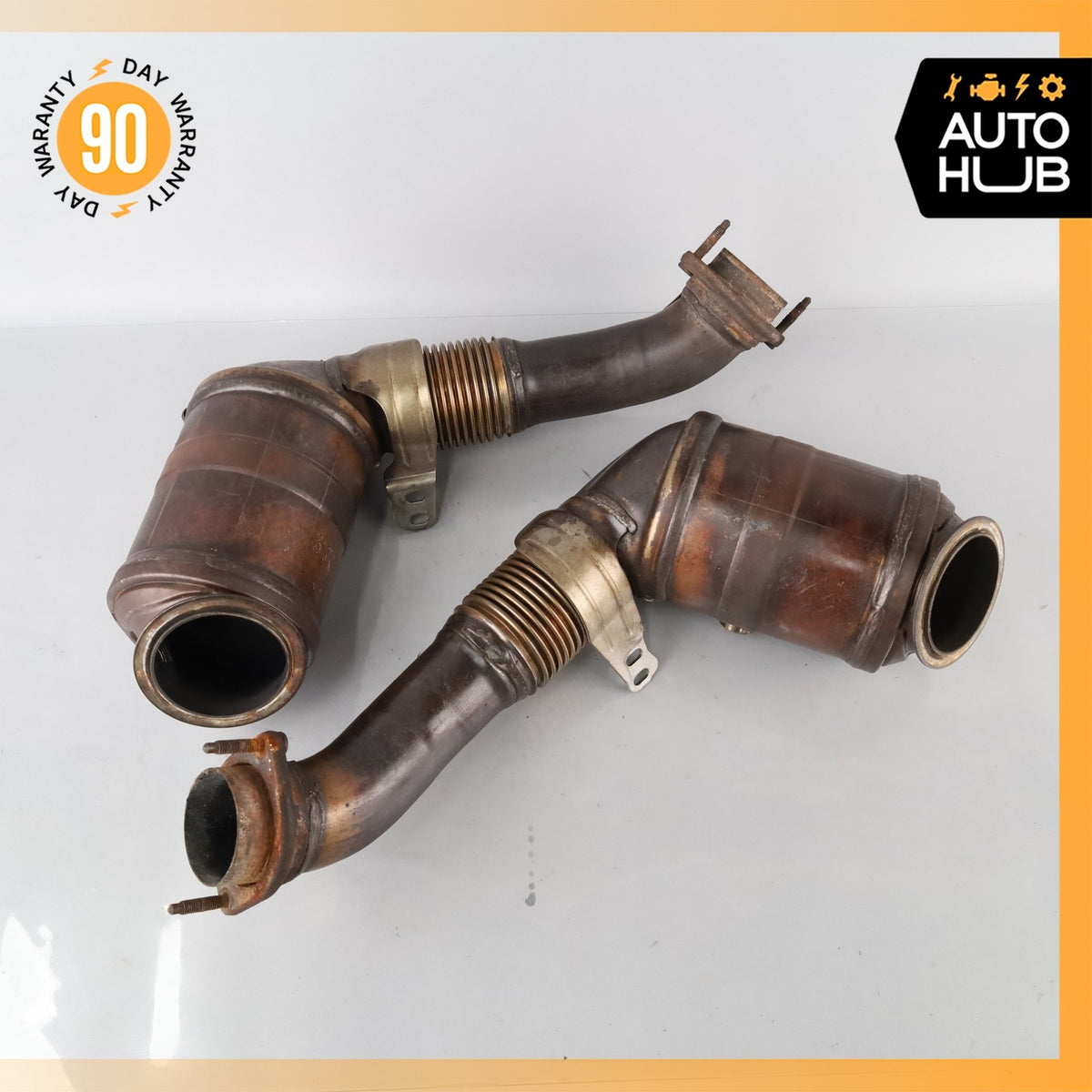 11-15 BMW E70 X5 750i 4.4L V8 Exhaust Downpipe Right & Left Set 18327645232 OEM - photo 1
