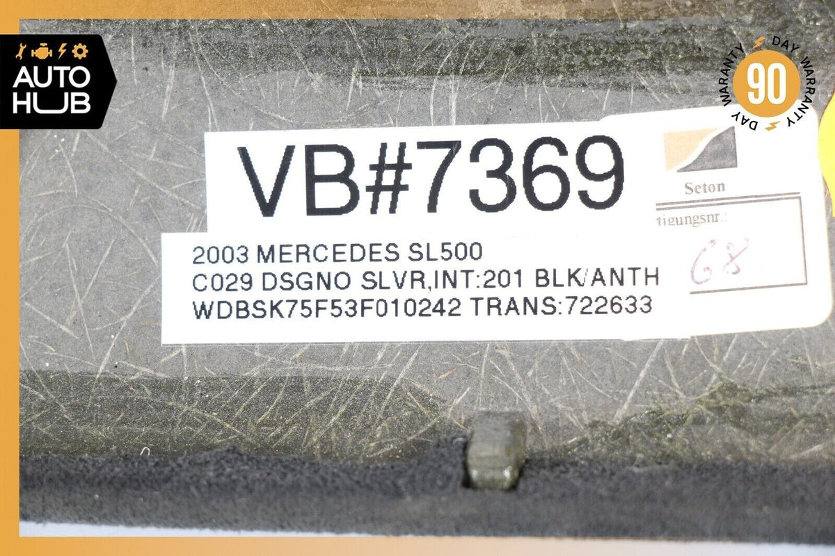 03-12 Mercedes R230 SL500 SL550 Rear Window Headliner Trim Suede Black OEM - photo 12