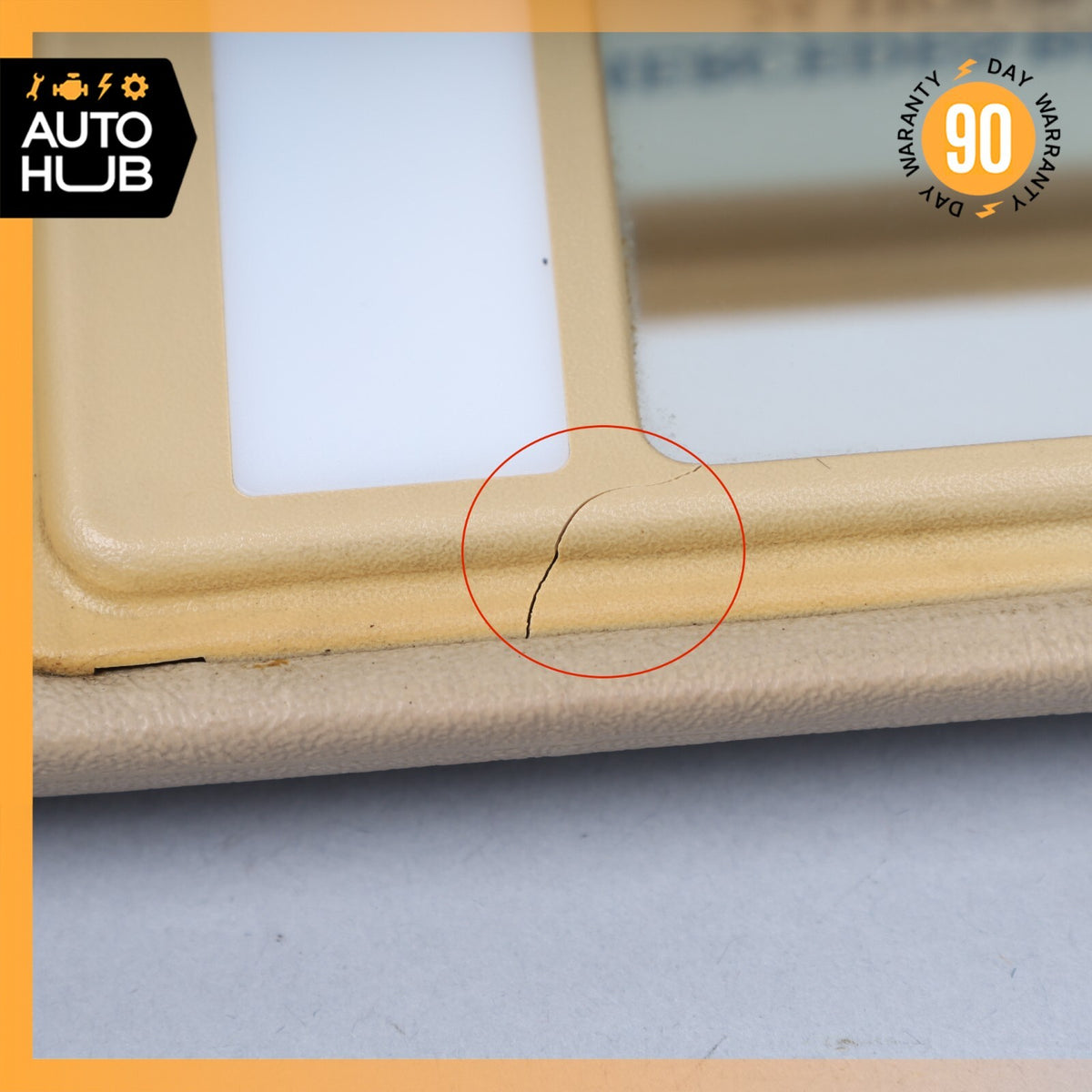 90-02 Mercedes R129 SL500 300SL Left Driver Side Sun Visor Sunvisor Beige OEM - photo 7