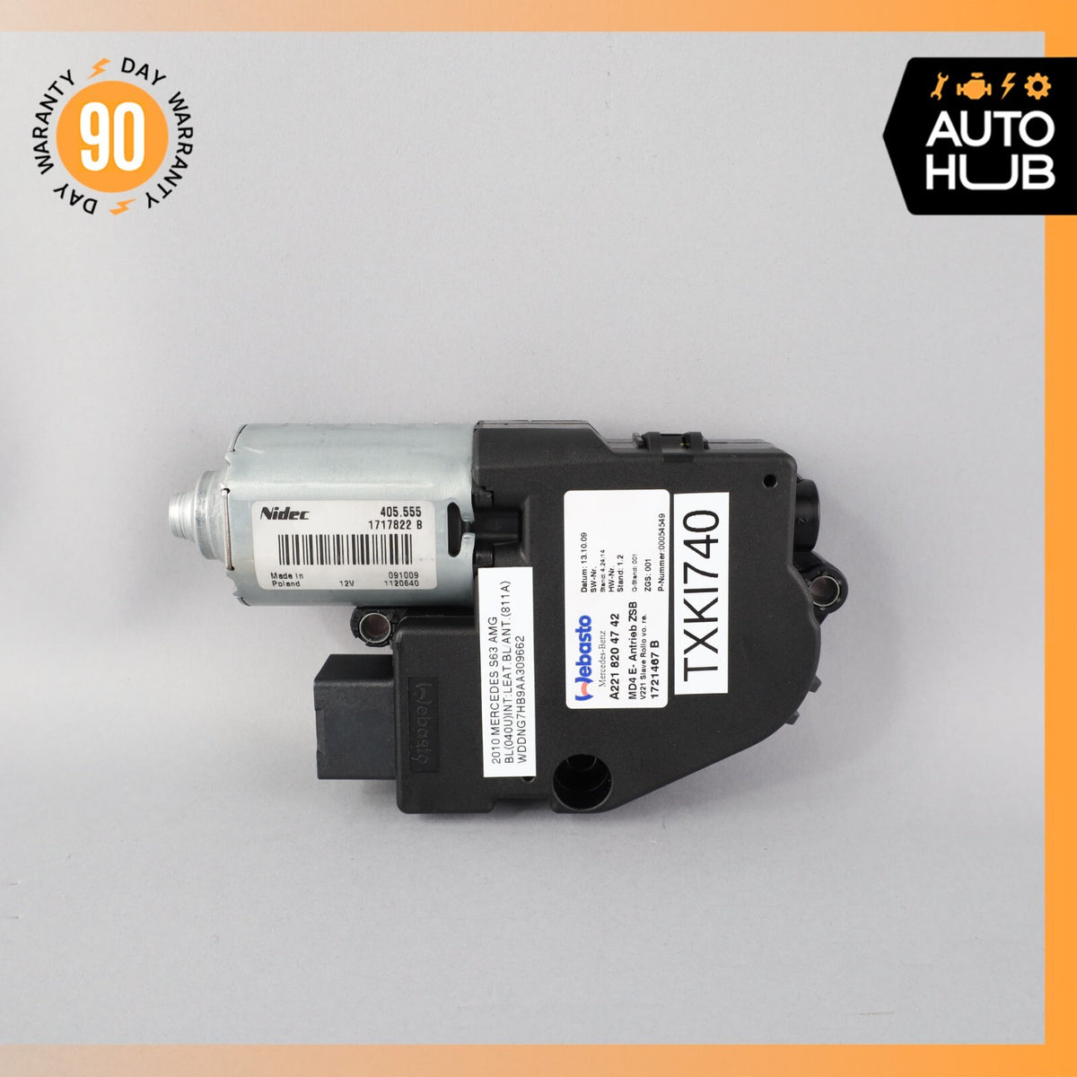 07-13 Mercedes W221 S63 AMG S550 S400 Sunroof Sun Roof Motor 2218204742 OEM - photo 4