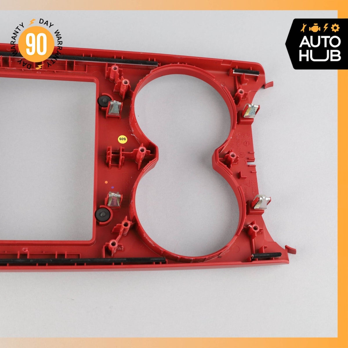 2015 Porsche Macan Turbo 95B Center Console Cupholder Compartment Bezel Red OEM - photo 10