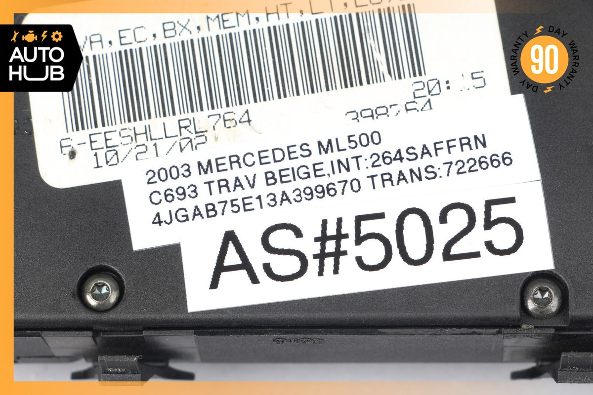 98-05 Mercedes W163 ML500 ML55 AMG Front Right Side Seat Control Switch OEM - photo 12