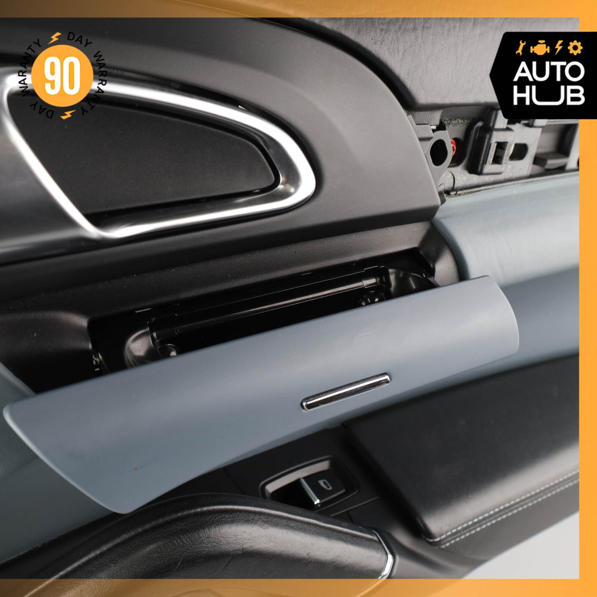 Porsche Cayenne 958 Turbo Rear Right Side Interior Door Panel Leather Blue OEM - photo 8