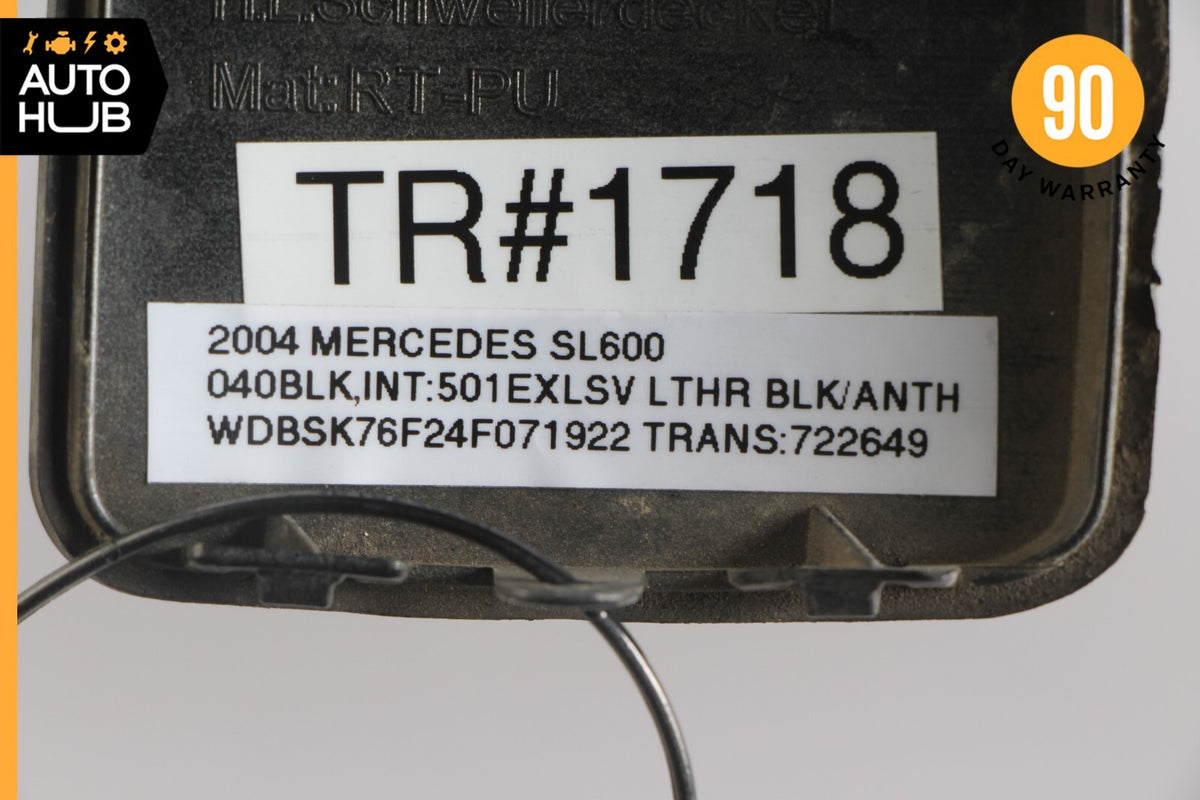 Mercedes R230 SL600 AMG Sport Rocker Panel Side Skirt Rear Left Jack Cover OEM - photo 9