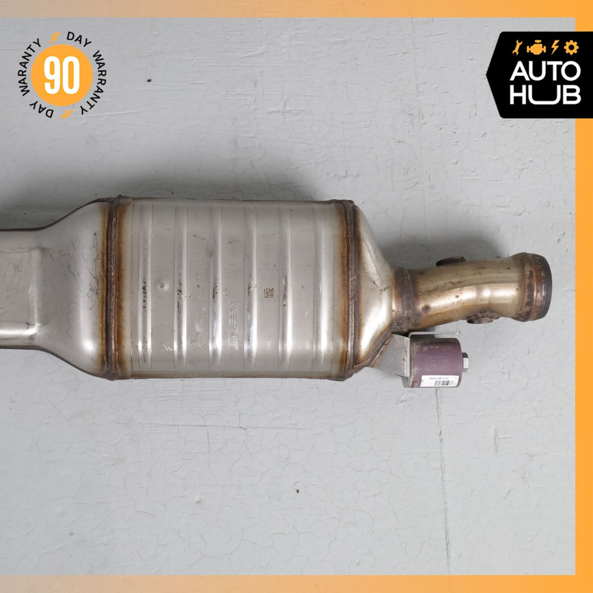 14-16 Mercedes W212 E250 Diesel Exhaust Mid Pipe Center Resonator Silencer OEM - photo 6