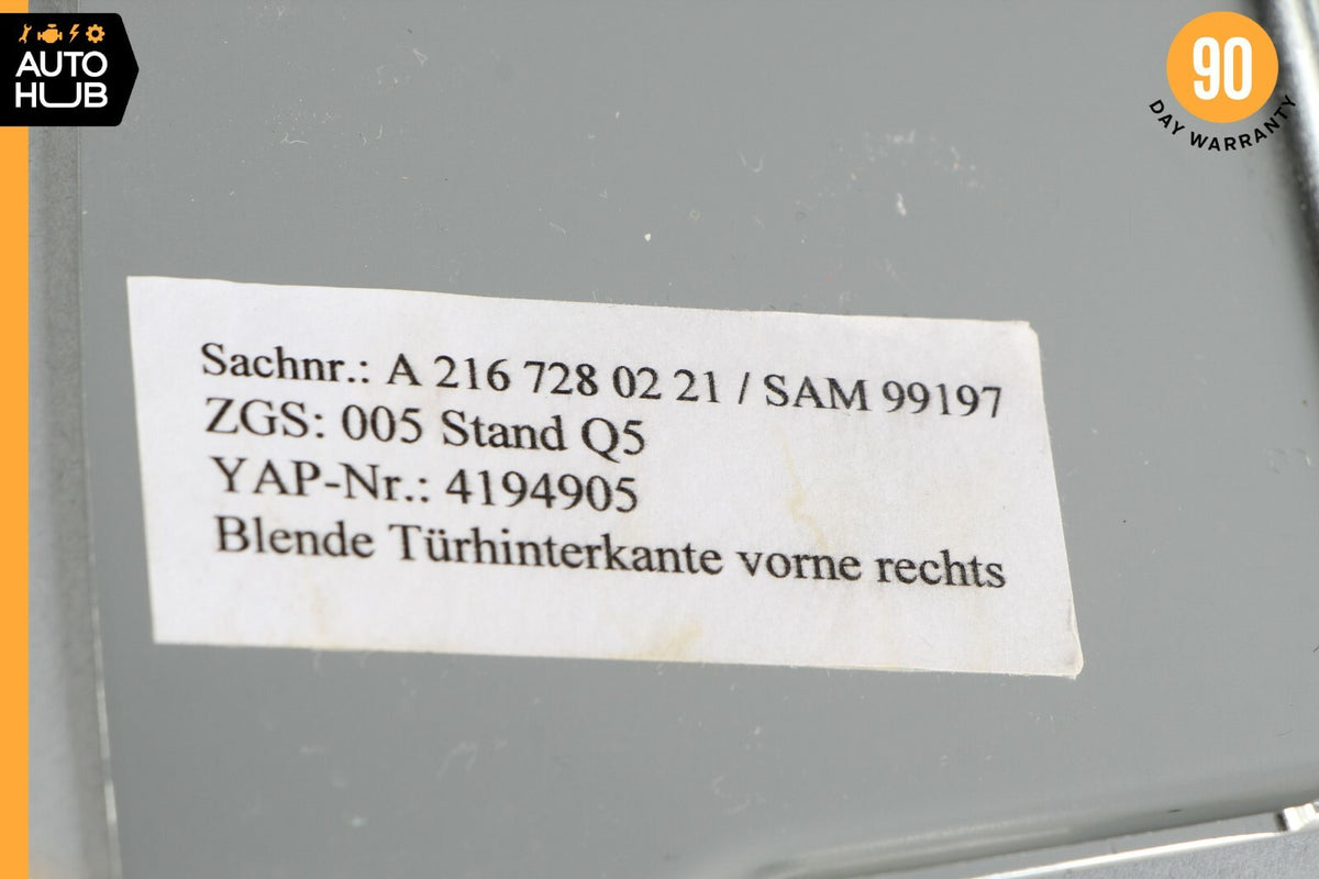 07-14 Mercedes W216 CL550 CL63 Door Interior Trim Right Passenger Side OEM - photo 9