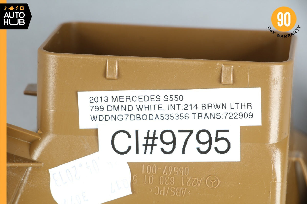 07-14 Mercedes W221 S550 CL550 Left Side Dashboard AC A/C Air Vent Brown OEM - photo 8