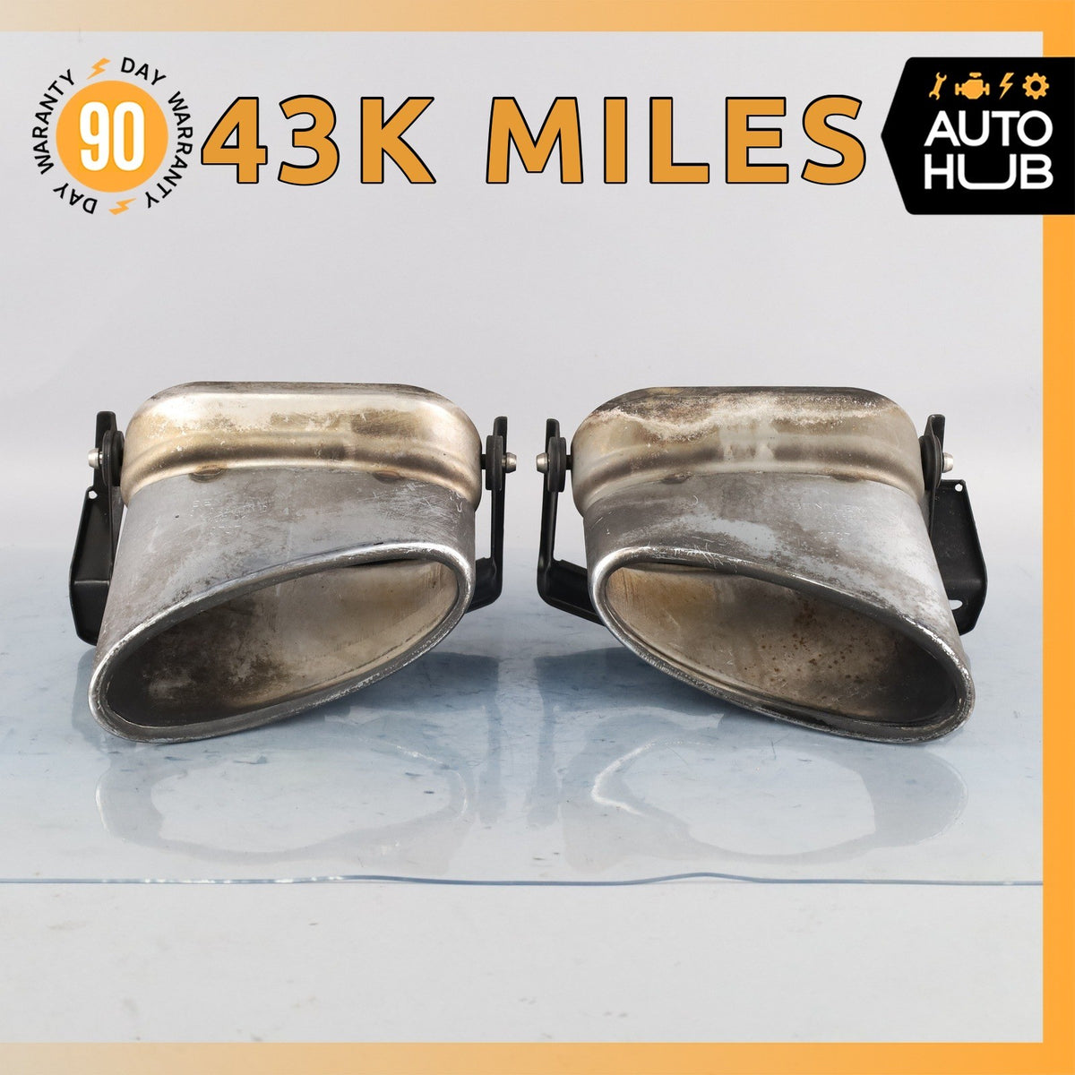 Bentley Continental GTC GT Exhaust Muffler Tips Left and Right Set OEM 43k - photo 1