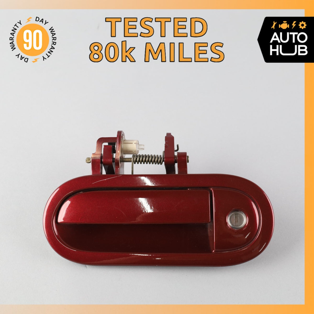 02-05 Ford Thunderbird Left Driver Side Exterior Door Handle Red OEM 80k - photo 1