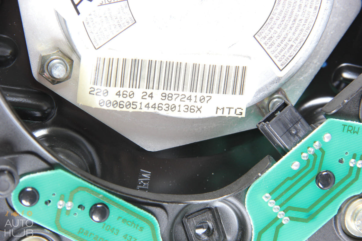 00-06 Mercedes W220 S350 S500 CL500 Steering Wheel Air Bag Airbag Black OEM - photo 11