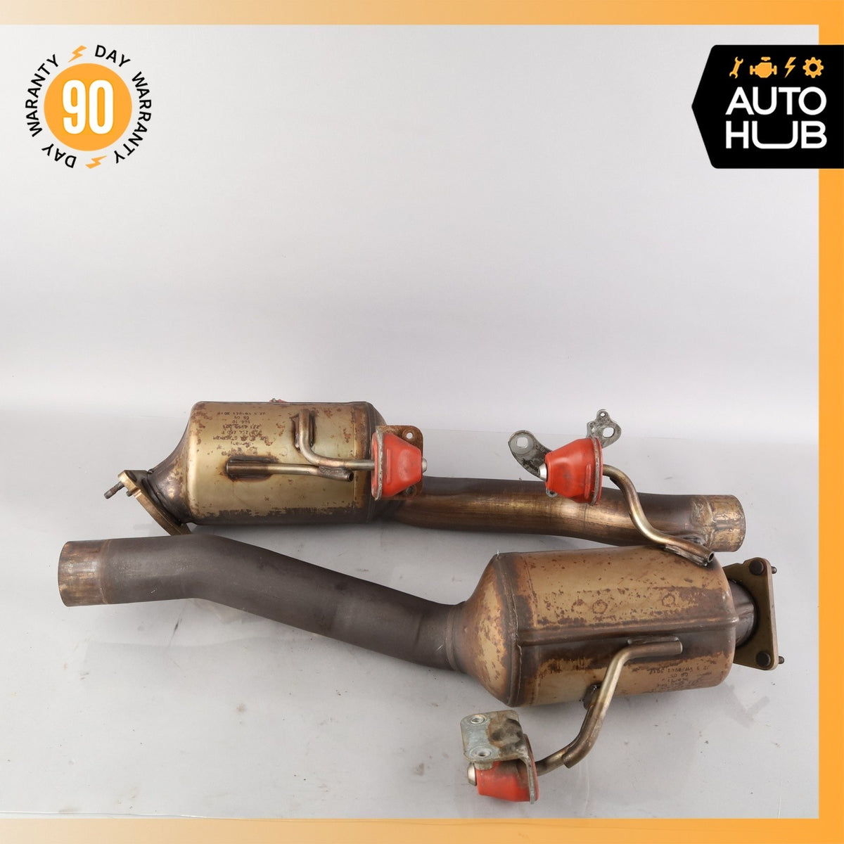 Porsche Cayenne 955 Turbo Rear Engine Exhaust Downpipe Left & Right Side Set OEM - photo 7