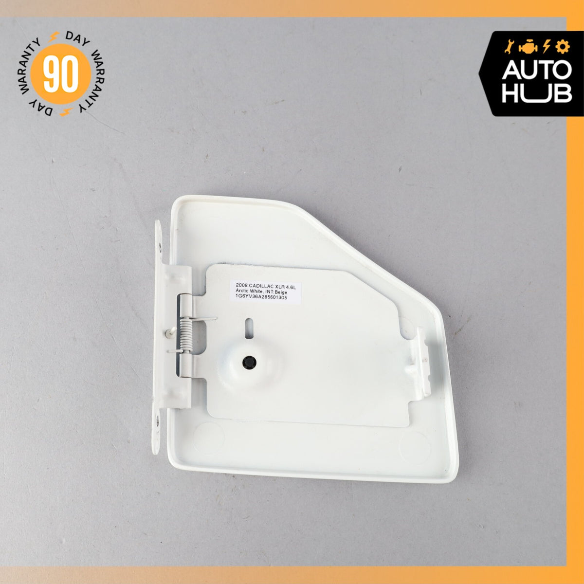 04-09 Cadillac XLR Fuel Door Lid Gas Tank Cover White 10333885 OEM - photo 4