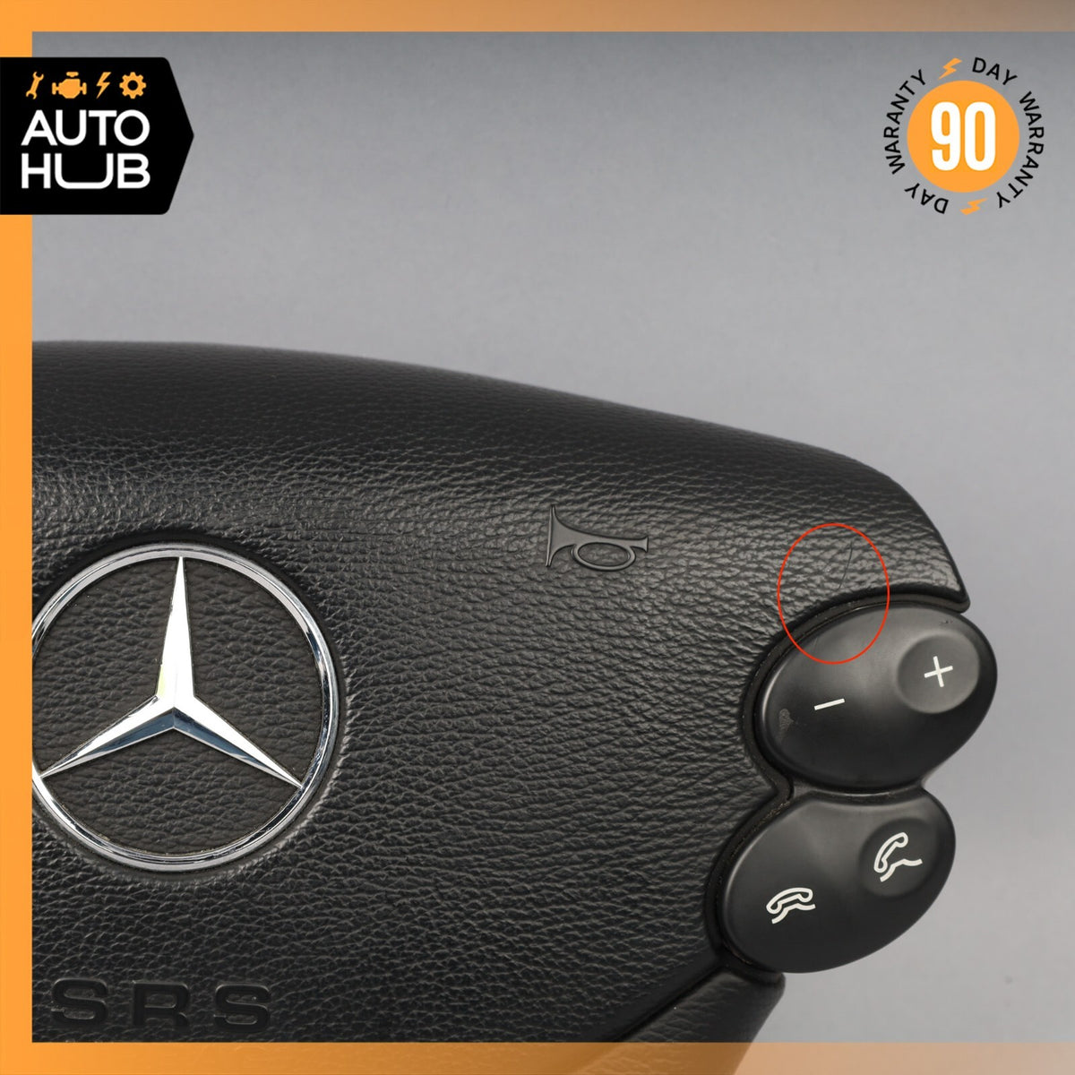 Mercedes R230 SL500 SL55 AMG CLK500 E350 Steering Wheel Airbag Air Bag Black OEM - photo 3