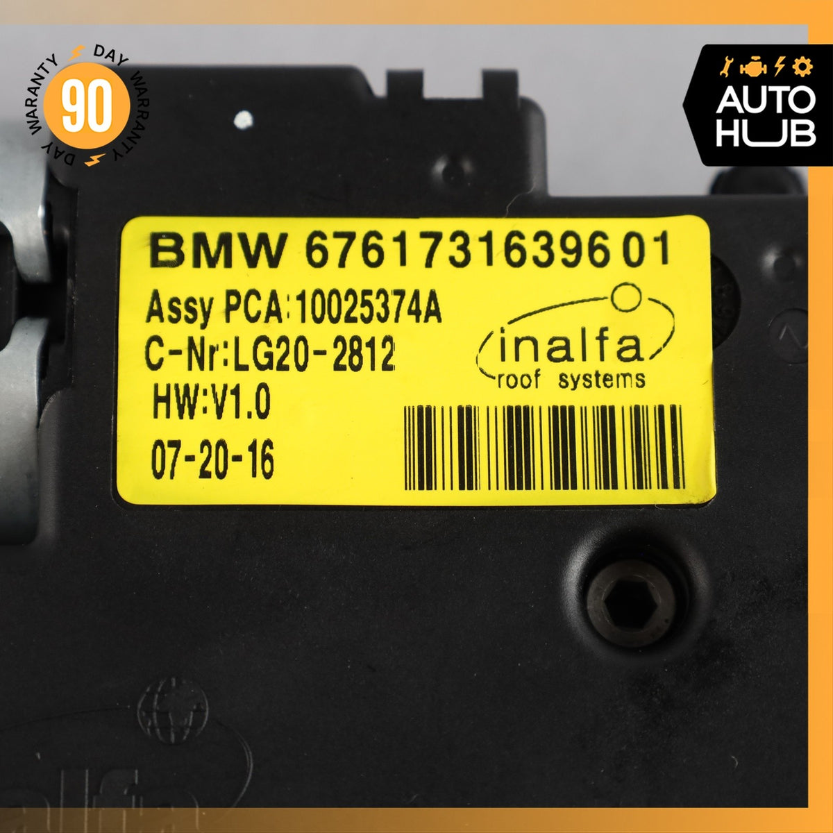 14-18 BMW F15 X5 Panoramic Sunroof Drive Motor Actuator OEM 69k - photo 10