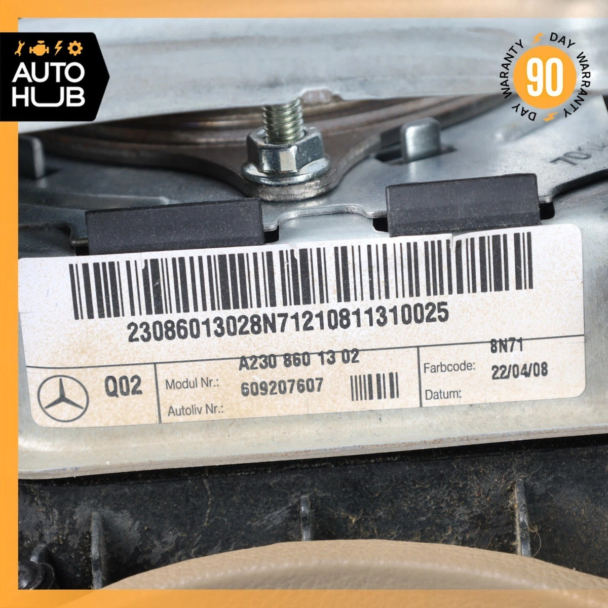09-11 Mercedes W219 CLS550 CLS63 AMG Steering Wheel Airbag Air Bag Beige OEM - photo 15