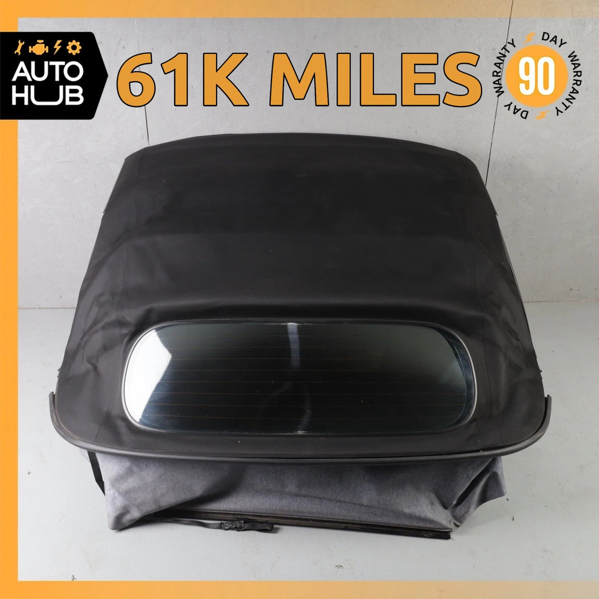 03-04 Porsche Boxster 986 Convertible Soft Top Roof Black OEM 61k - photo 1