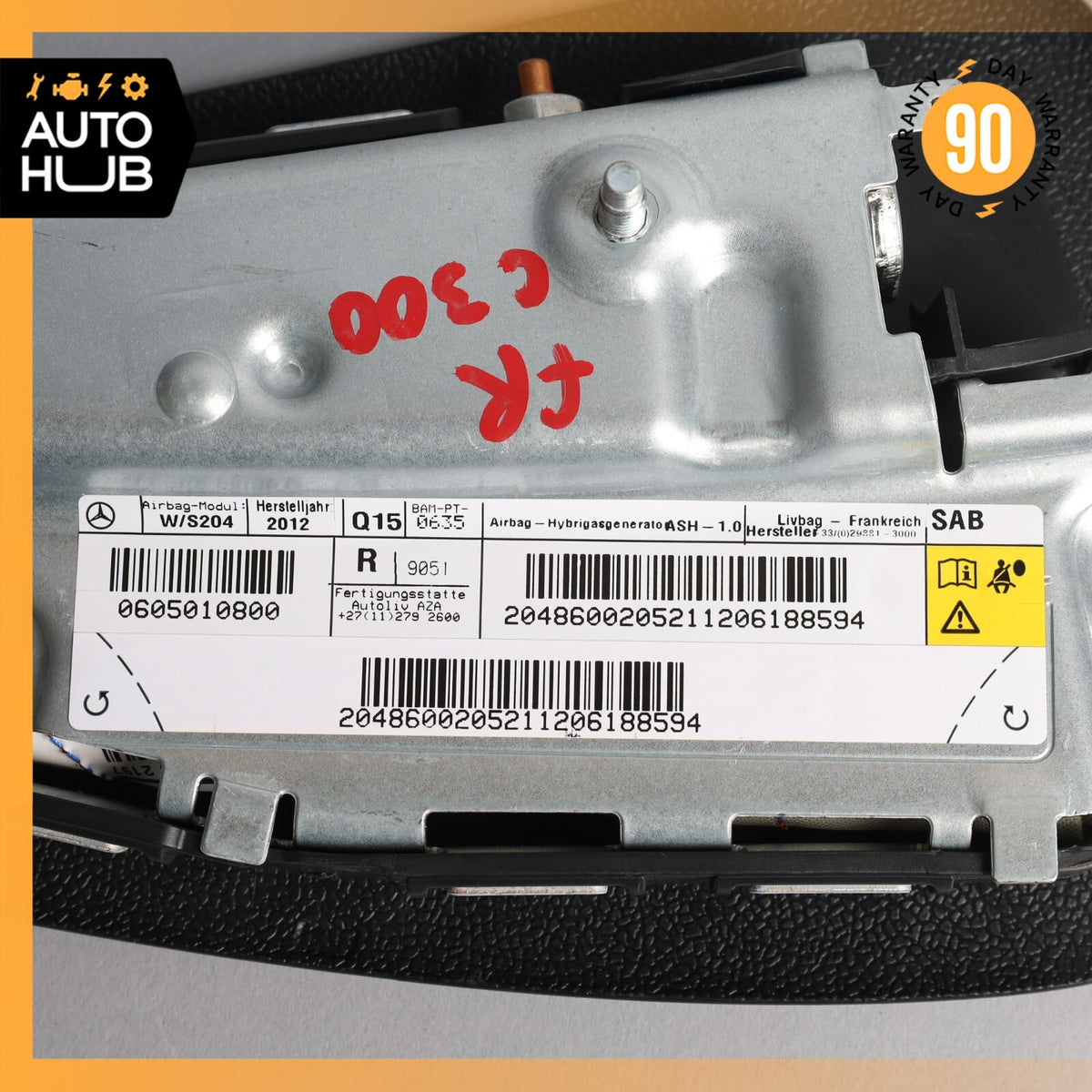 08-15 Mercedes W204 C300 C250 GLK350 Seat Airbag Air Bag SRS Front Right OEM - photo 11