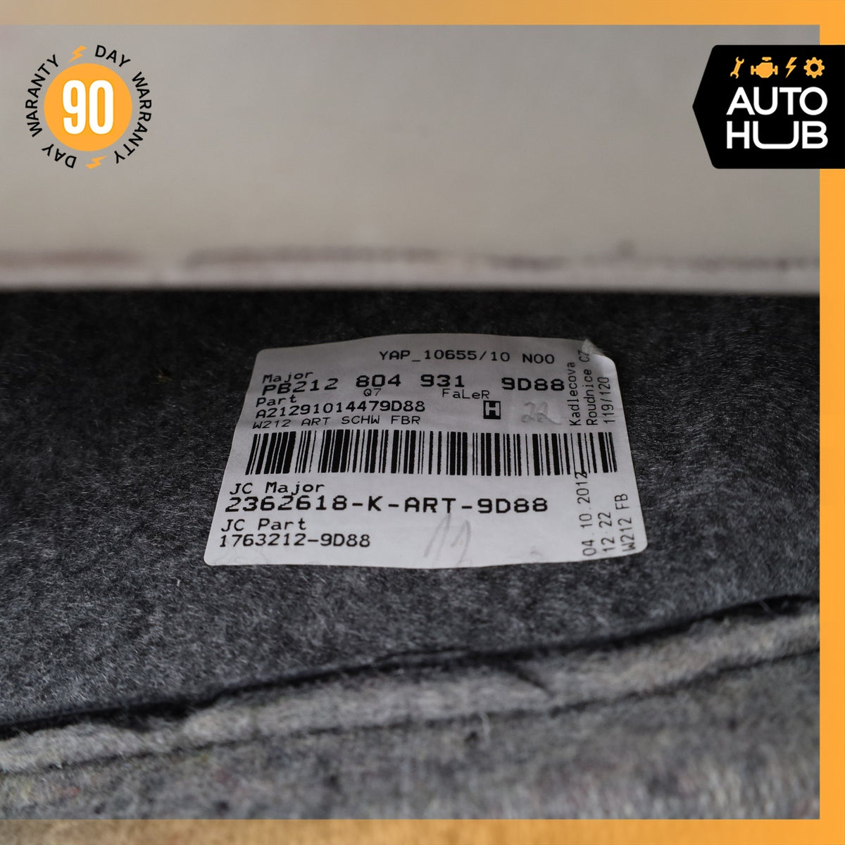 10-13 Mercedes W212 E350 E400 Front Right Seat Cushion Top Upper Black OEM - photo 17