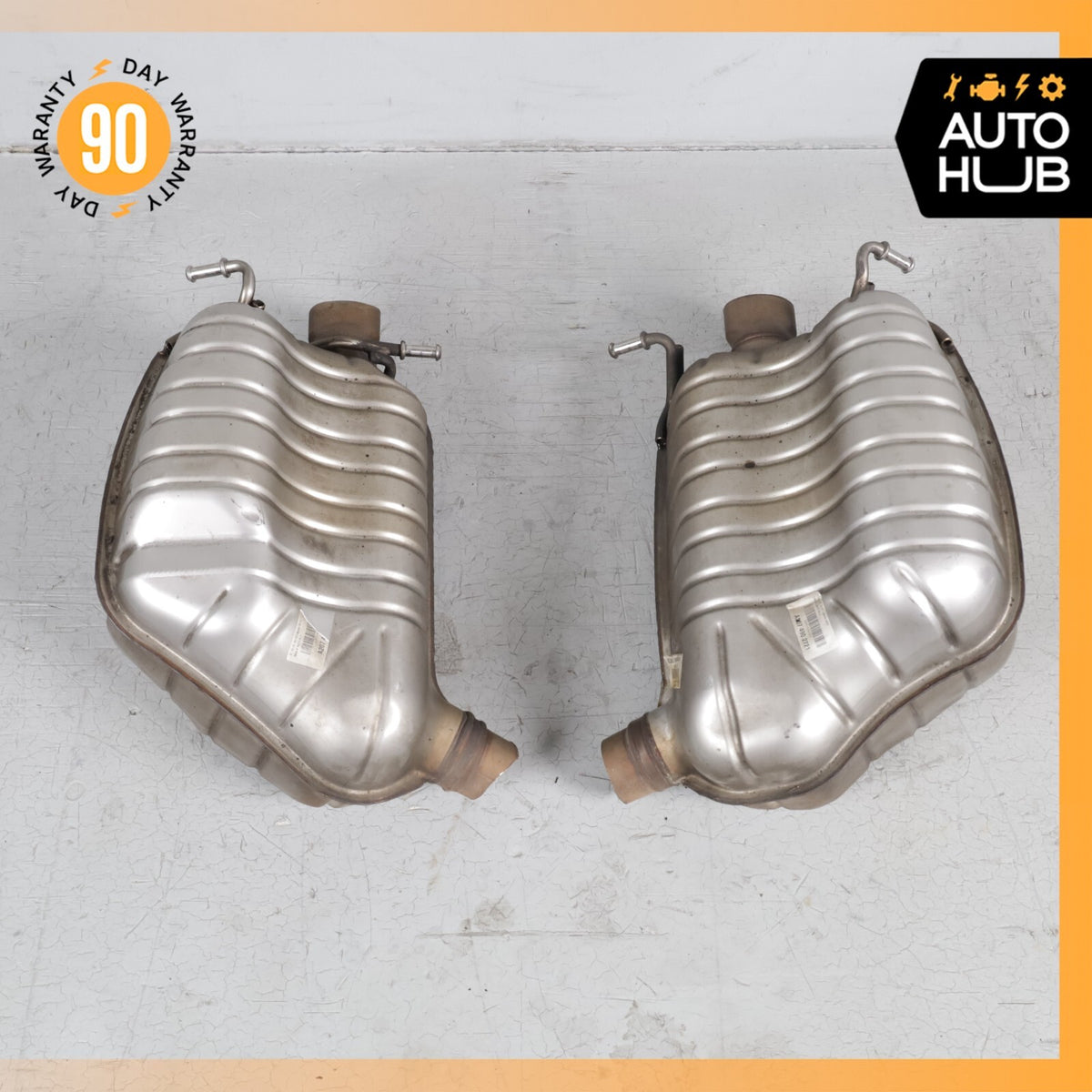 10-11 Mercedes W207 E550 Exhaust Muffler Mufflers Right and Left Set OEM - photo 8