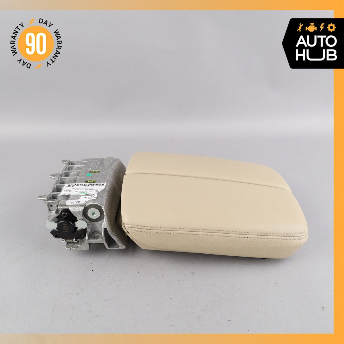 17-19 Audi 4M Q7 Front Center Console Armrest Arm Rest Beige OEM 87k - photo 5