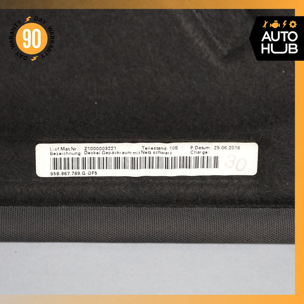 15-26 Porsche Macan 95B GTS Trunk Shelf Interior Rear Cargo Luggage Cover OEM - photo 20