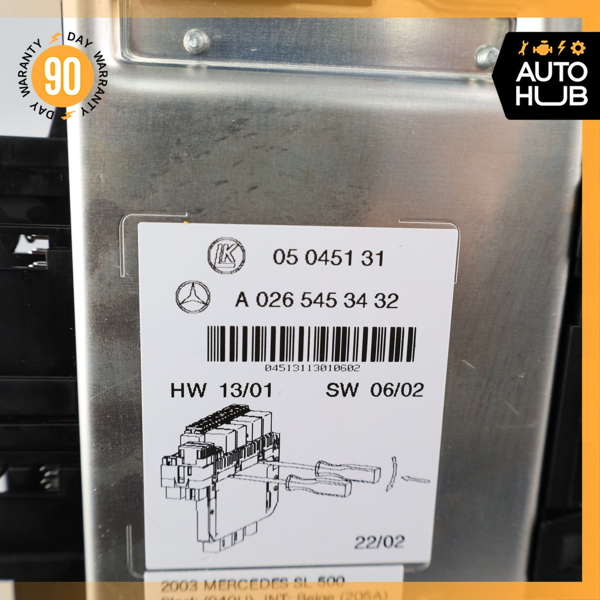 03-12 Mercedes R230 SL500 SL55 AMG Rear SAM Fuse Box Relay Module OEM - photo 9