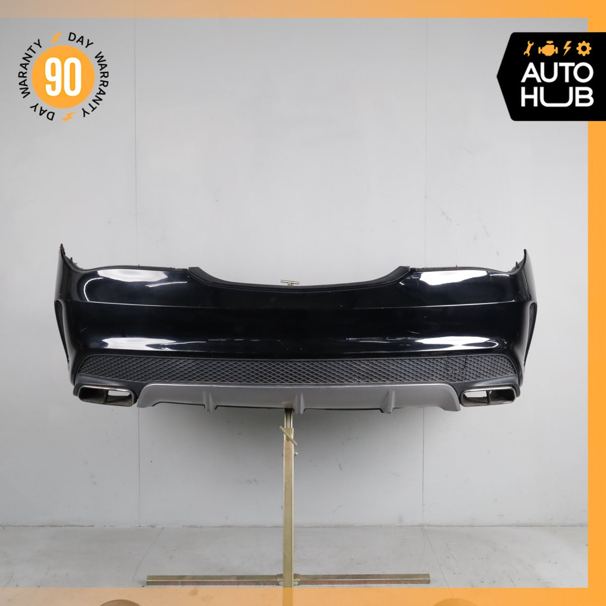14-16 Mercedes W117 CLA45 AMG Sport Rear Bumper Cover Assembly Night Black OEM - photo 1