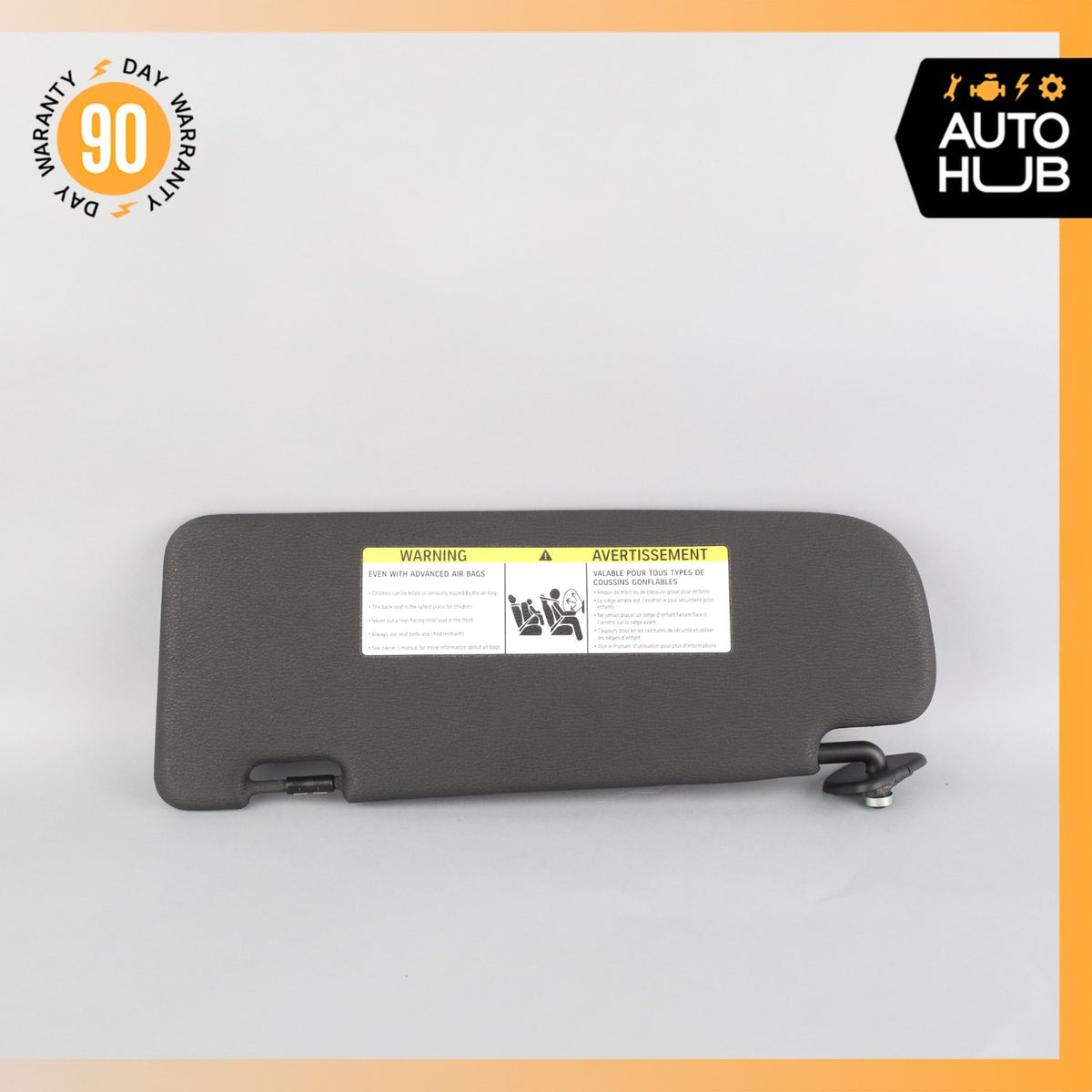 BMW E71 X6M Right Sunvisor Sun Visor Shade Black 7281665 OEM 62k - photo 2