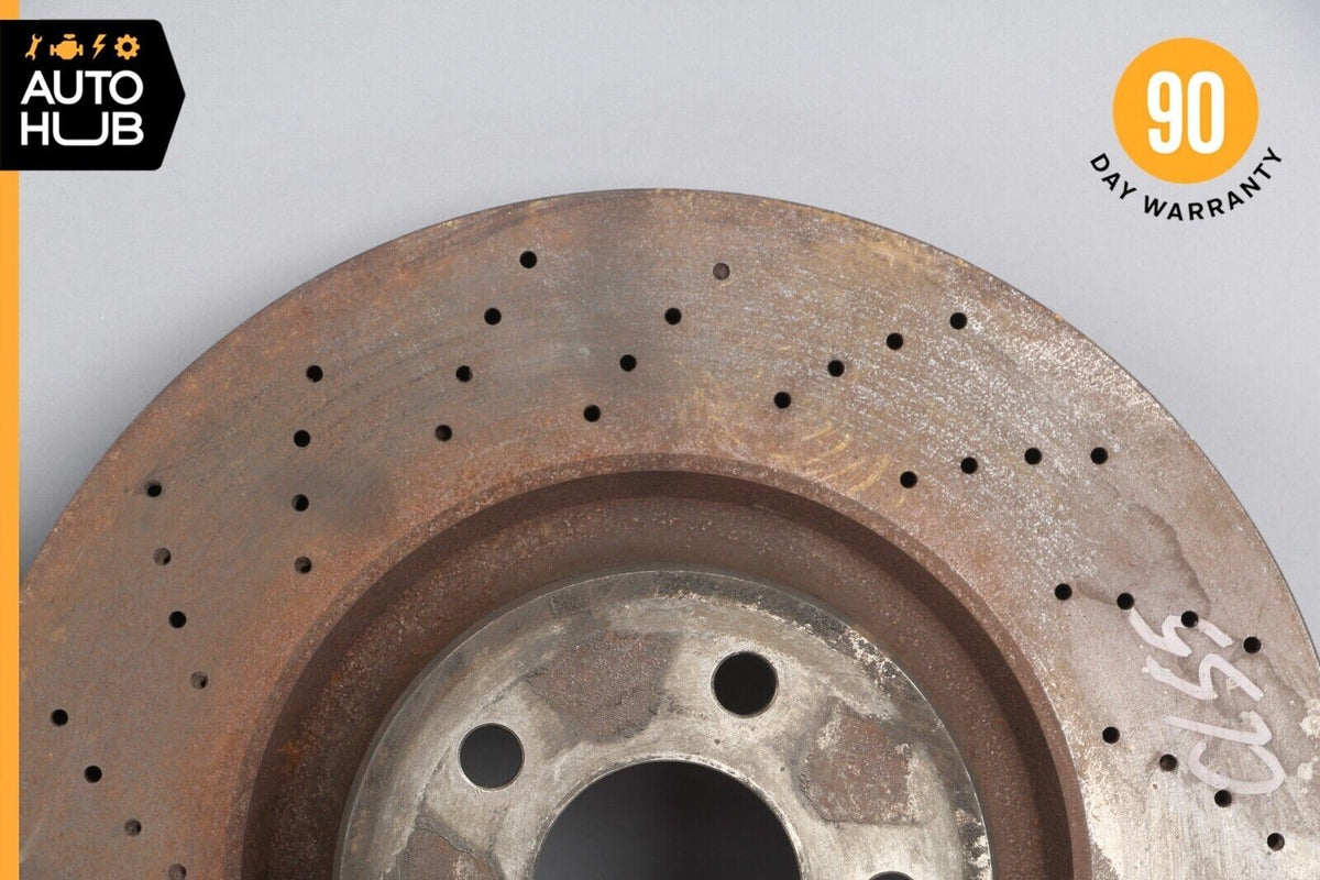 Mercedes W218 CLS550 Front Left & Right Drilled Disc Brake Rotors Set of 2 OEM - photo 5