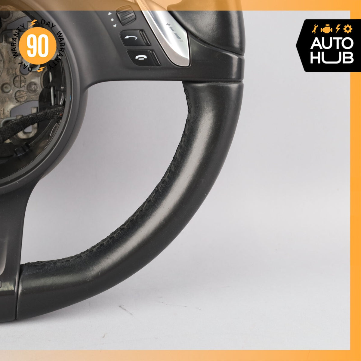 11-14 Porsche Cayenne 958 GTS Steering Wheel w/ Paddle Shifters Black OEM 82k - photo 6