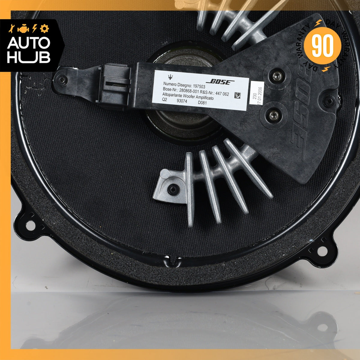 03-19 Maserati Quattroporte Rear Bose Subwoofer Sub Woofer Sound Speaker OEM - photo 4