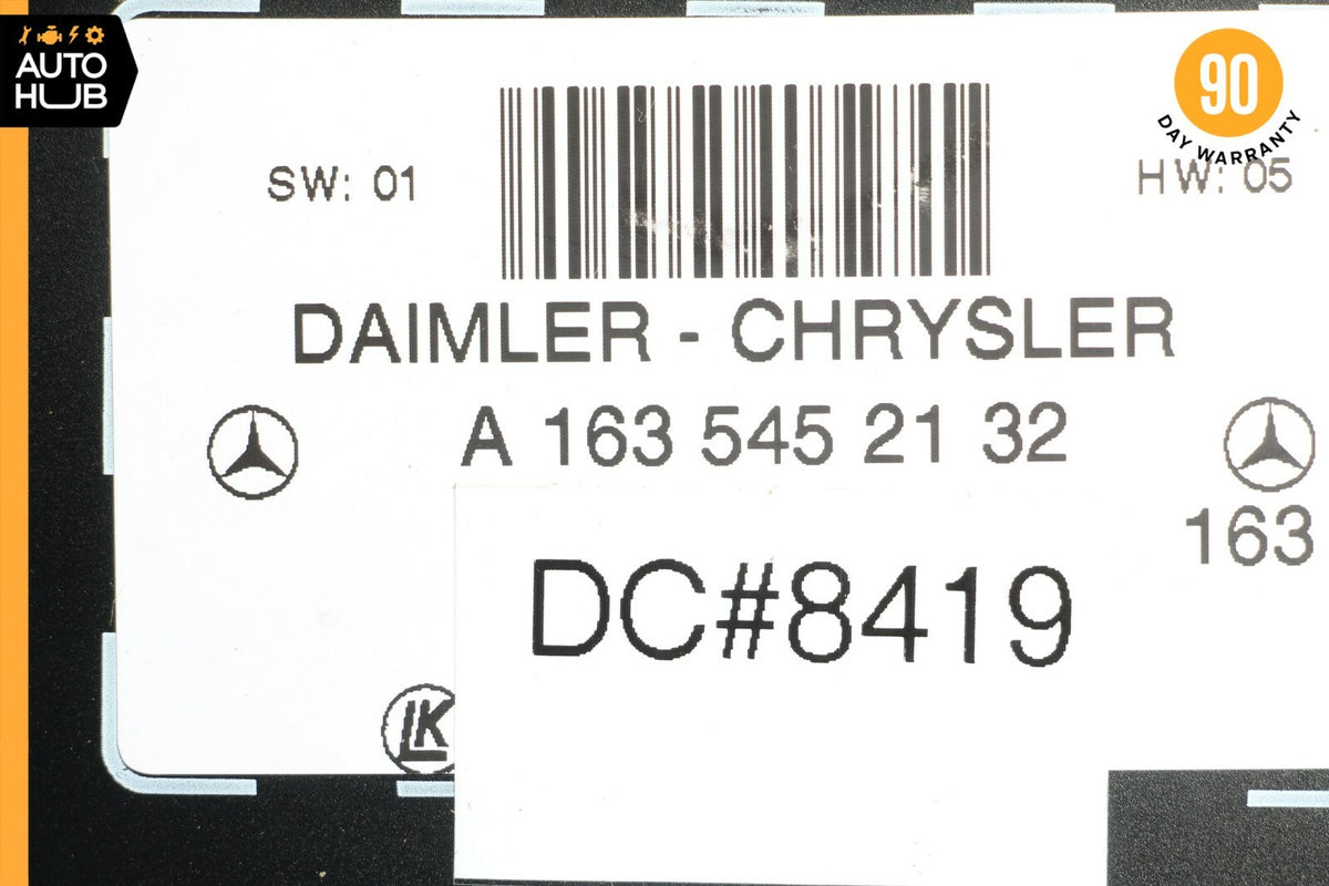 98-05 Mercedes W163 ML500 ML320 Seat Control Module Front Left Or Right OEM - photo 7