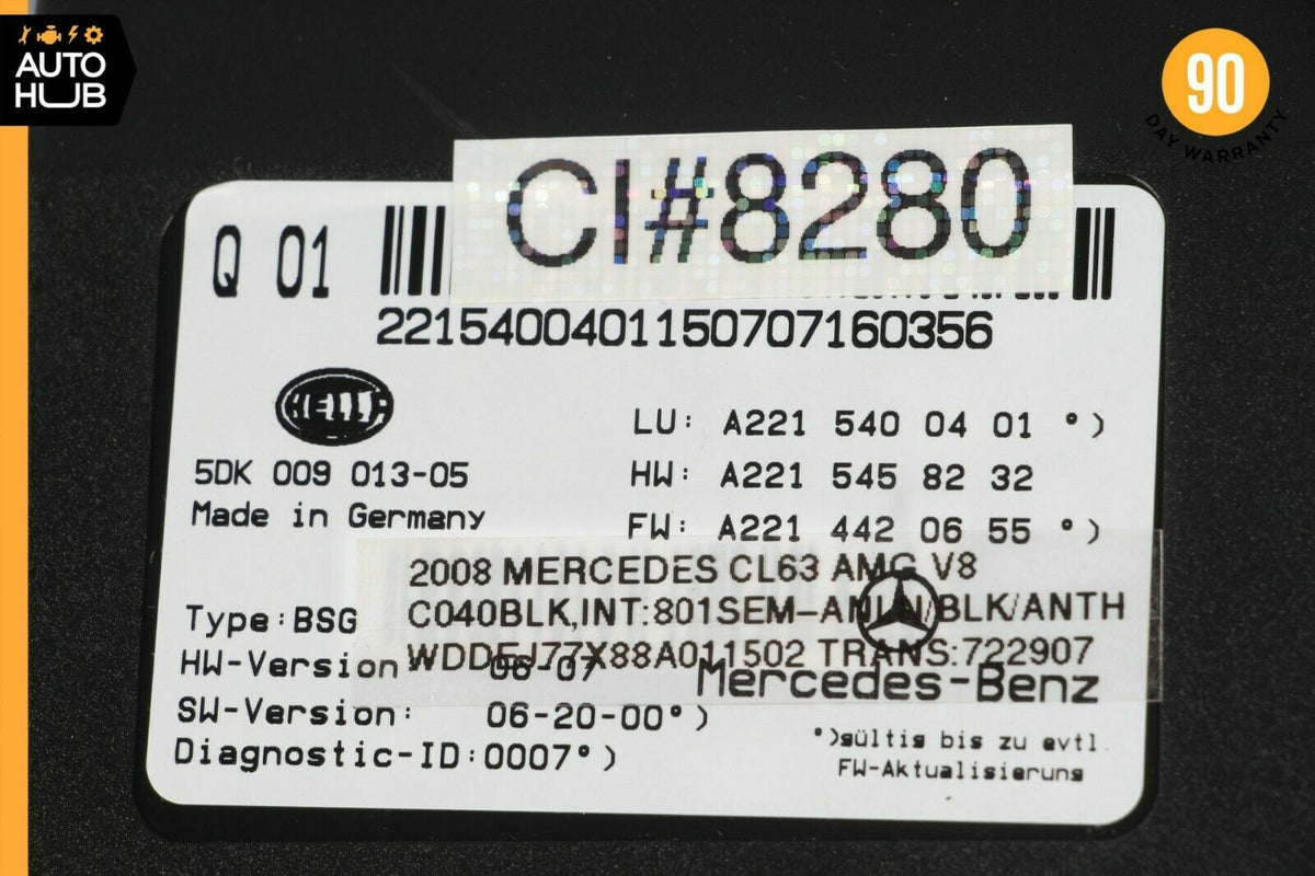 07-14 Mercedes W216 CL63 CL550 Electric Power Supply Control Fuse Box Module OEM - photo 8