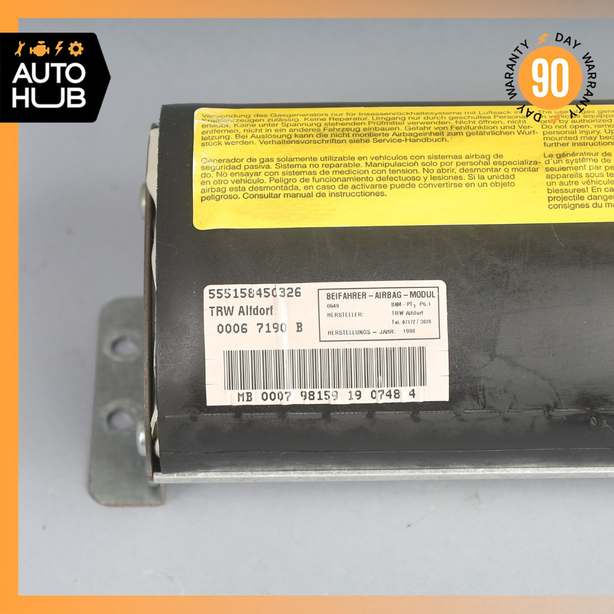 97-04 Mercedes R170 SLK230 SLK320 Dashboard Right Side Airbag Air Bag OEM - photo 2