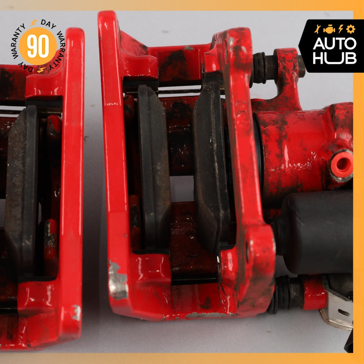 15-25 Porsche Macan 95B Rear Brake Calipers Left & Right Set w/ Actuator Red OEM - photo 15