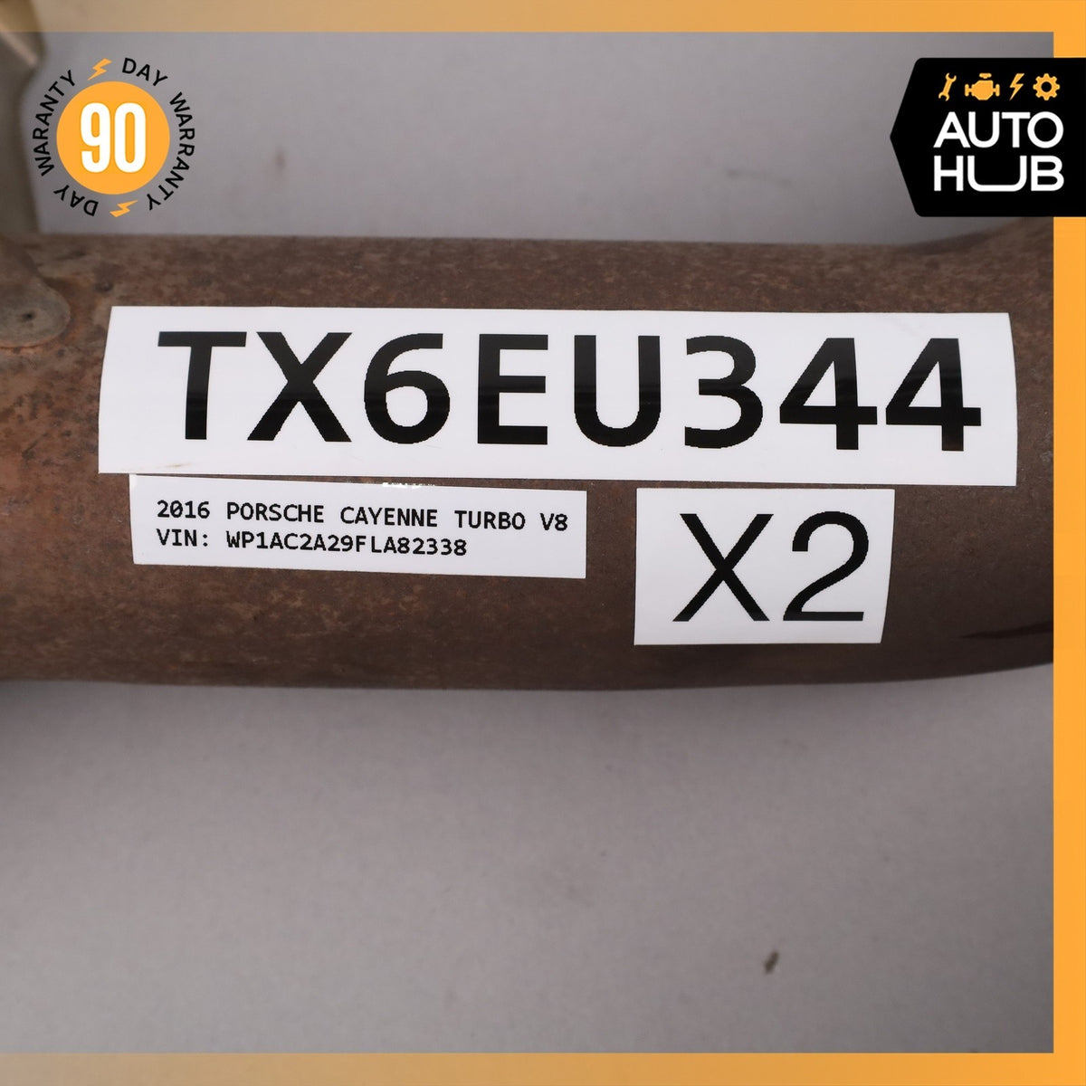 Porsche Cayenne 958 Turbo S Rear Engine Exhaust Downpipe Set OEM - photo 22