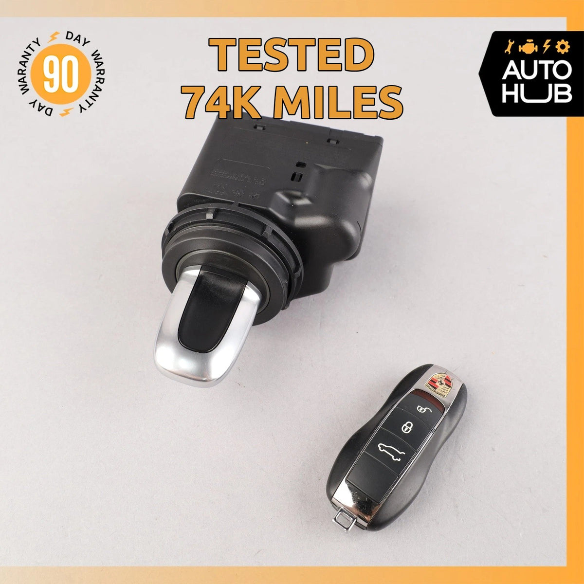 15-18 Porsche Macan 95B S Start Ignition Switch Module w/ Key 7PP905865F OEM 74k - photo 1