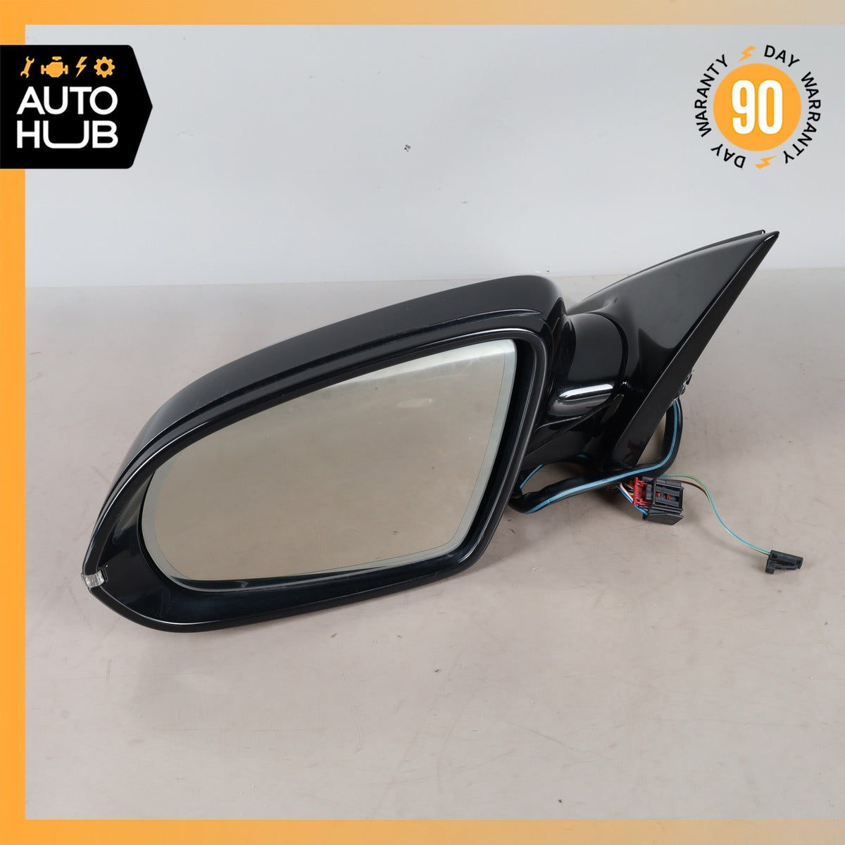 11-18 Audi D4 A8 S8 Front Left Side Rear View Mirror w/ Blind Spot Black OEM - photo 2