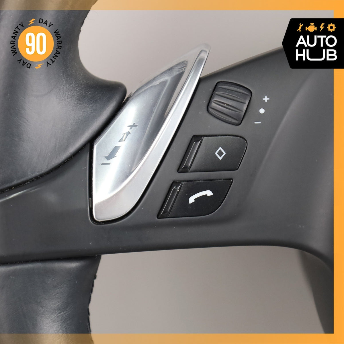11-14 Porsche Cayenne 958 Steering Wheel w/ Paddle Shifters Black OEM - photo 7