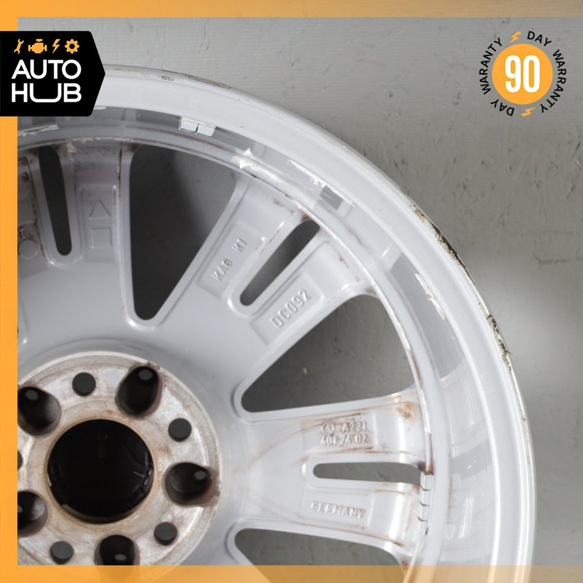 Mercedes W221 S400 S550 CL550 8.5 x 18 18" Wheel Rim Silver 2214017402 OEM - photo 17