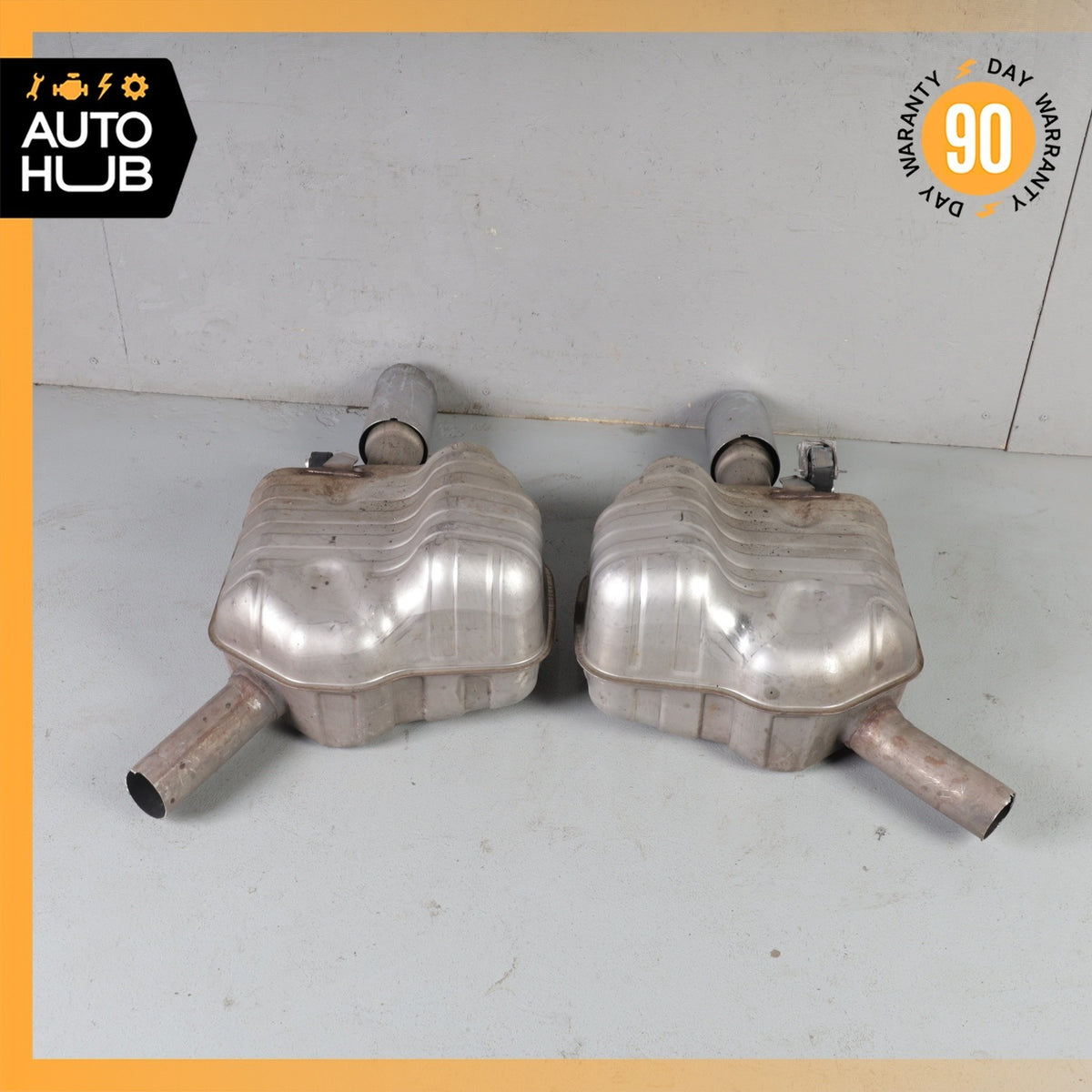 11-12 Audi D4 A8 4.2L V8 Left & Right Exhaust Muffler Mufflers Tips OEM - photo 10